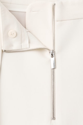 Pantalon à plis fermeture zip - Écru