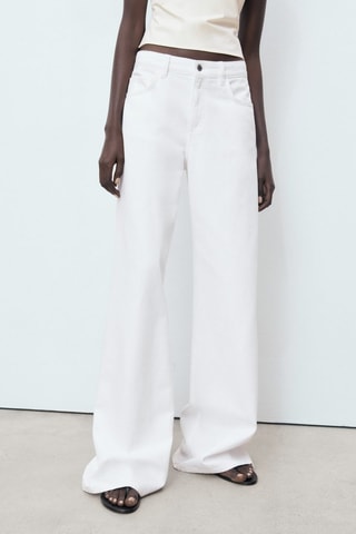 Jean large taille normale - Blanc