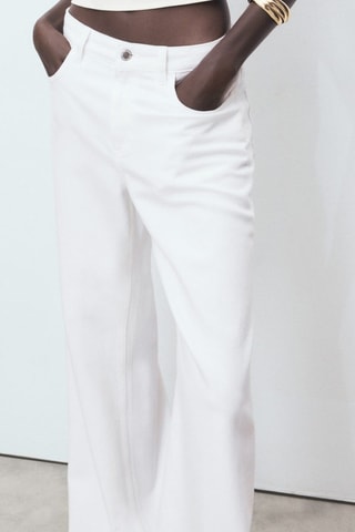 Jean large taille normale - Blanc