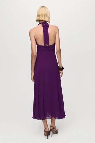 Robe emmanchures américaines plis - Violet