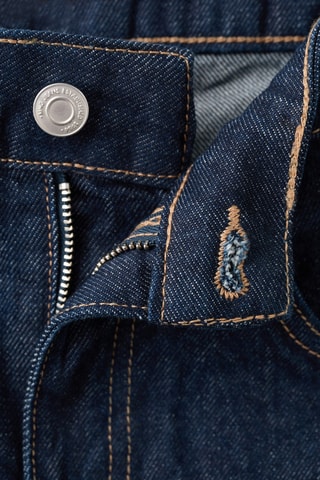 Jean barrel taille haute - Bleu