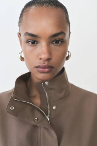Gilet oversize poches - Marron