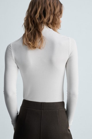 T-shirt à col montant - Blanc