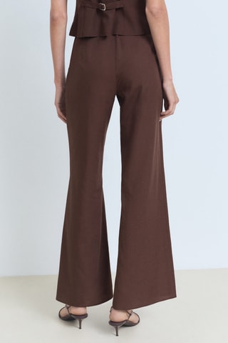 Pantalon de tailleur droit - Marron