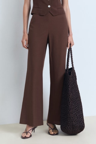 Pantalon de tailleur droit - Marron