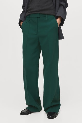 Pantalon droit taille normale - Vert