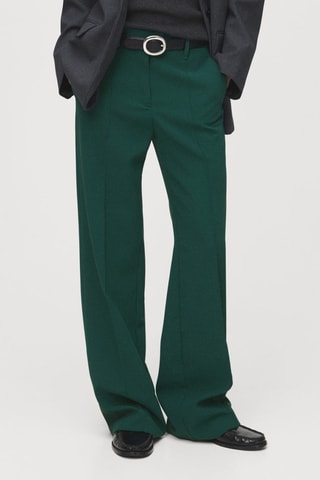 Pantalon droit taille normale - Vert