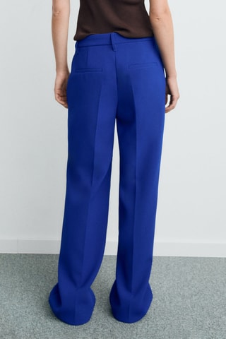 Pantalon droit taille normale - Bleu