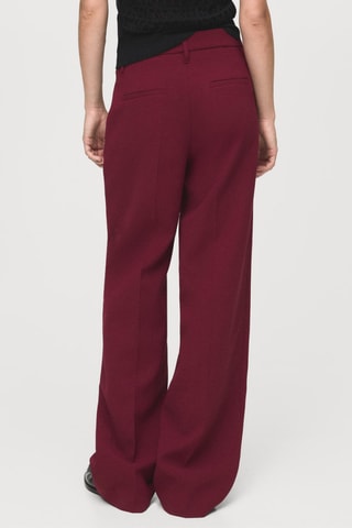Pantalon droit taille normale - Bordeaux