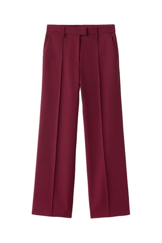 Pantalon droit taille normale - Bordeaux