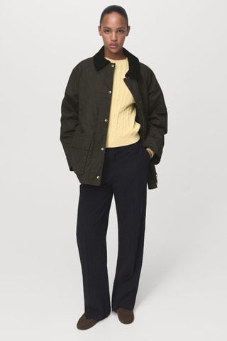 Parka coton en velours côtelé - Kaki