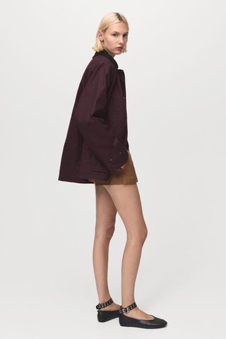Parka coton en velours côtelé - Bordeaux