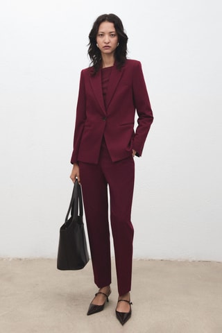 Blazer costume cintré - Bordeaux