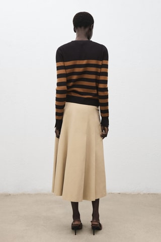 Cardigan fendu sur les poignets - Marron