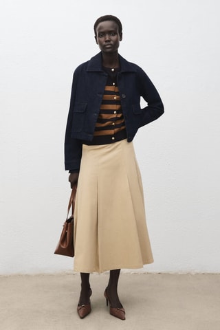 Cardigan fendu sur les poignets - Marron