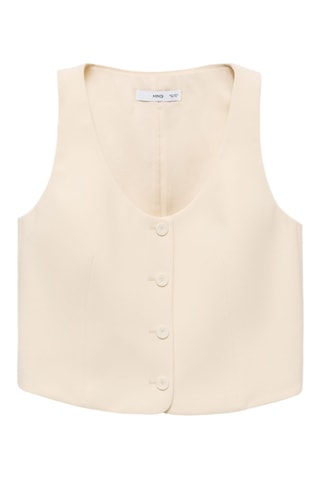 Gilet costume boutons - Beige