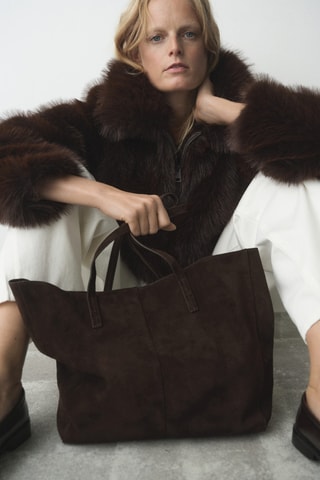 Sac fourre-tout suède - Marron