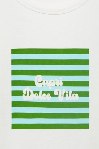 T-shirt en coton imprimé - Vert clair