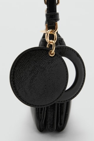 Sac porté épaule finition brillante - Noir