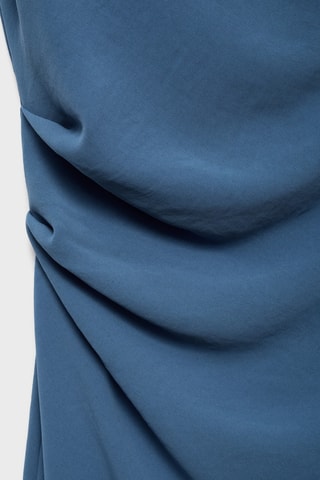 Robe midi asymétrique - Bleu