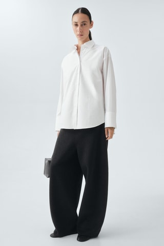 Chemise popeline oversize - Blanc