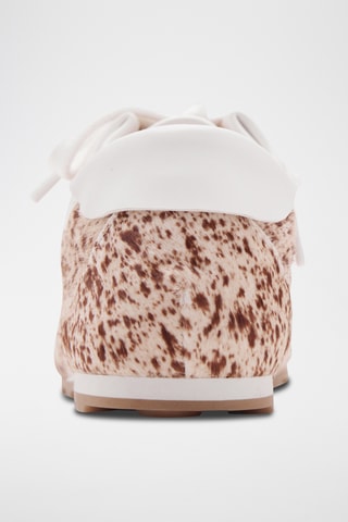 Tennis cuir fourrure - Beige