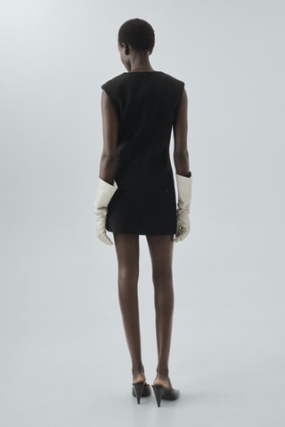 Robe coutures à poche - Noir