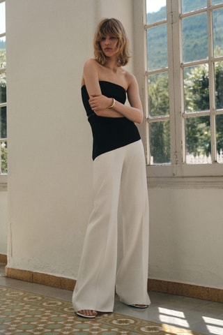 Pantalon flare - Blanc