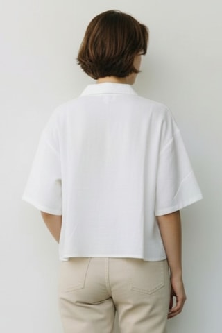 Blusa de lino - Blanco