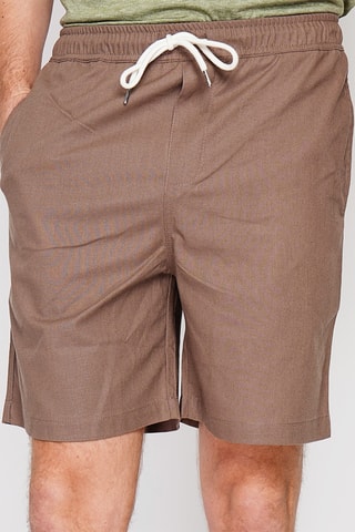 Bermudas de lino - Marrón