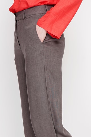 Pantalón ancho de lino - Marrón
