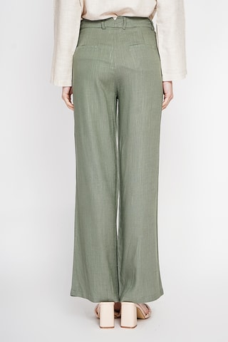 Pantalón ancho de lino - Caqui