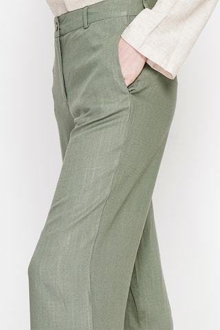 Pantalón ancho de lino - Caqui