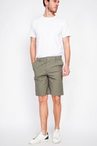 Bermudas semislim fit de lino - Caqui
