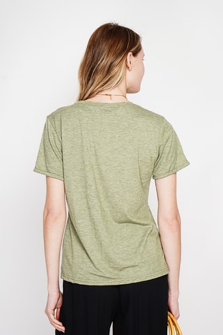 Camiseta de lino - Caqui