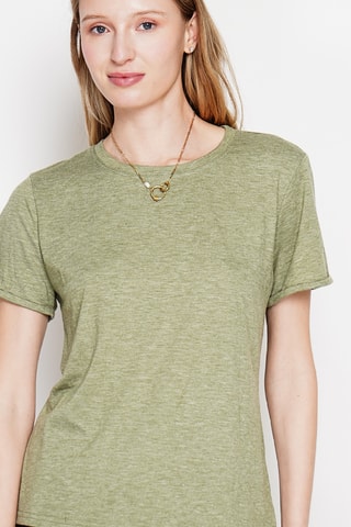 Camiseta de lino - Caqui