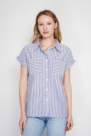 Camisa de lino - Celeste