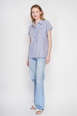 Camisa de lino - Celeste