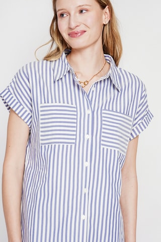 Camisa de lino - Celeste