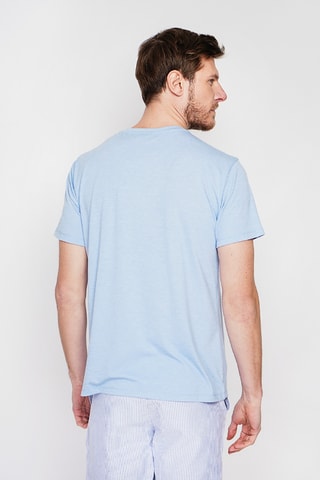 Camiseta de lino - Celeste