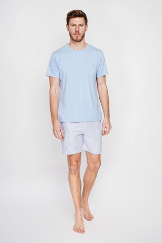 Camiseta de lino - Celeste
