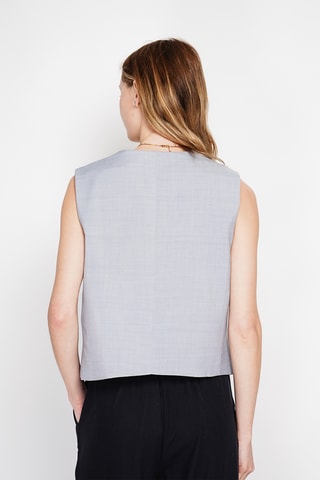 Chaleco de traje de lino - Gris
