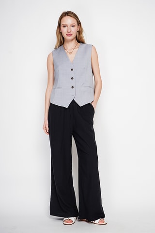 Chaleco de traje de lino - Gris