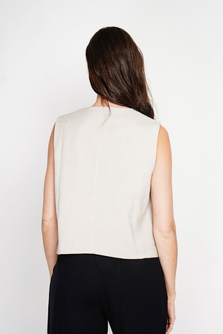 Chaleco de traje de lino - Beige