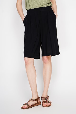 Bermudas de lino - Negro
