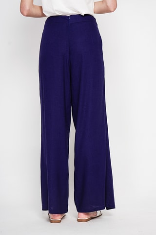 Pantalón cruzado de lino - Azul marino