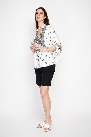 Blusa de lino - Negro