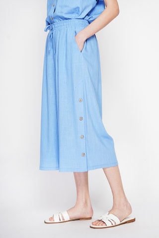 Pantalón pirata de lino - Azul