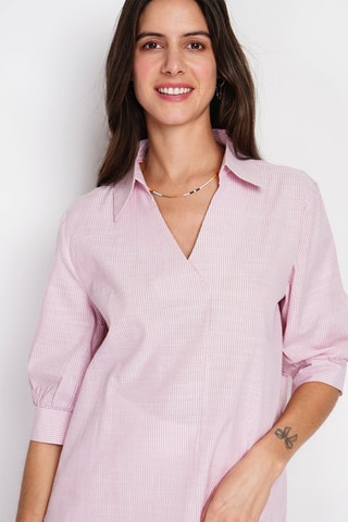 Blusa de lino - Rosa
