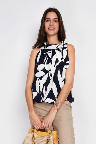 Top - Azul marino